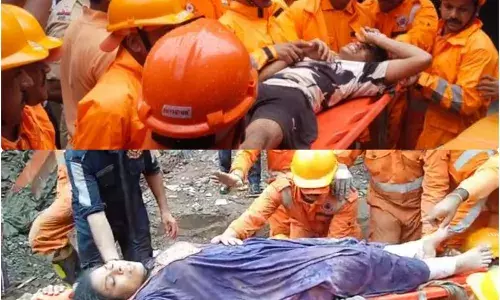 कुर्ला इमारत जमींदोज हादसे में एक युवक और युवती को 10 घंटे रेस्क्यू ऑपरेशन के बाद एनडीआरएफ ने सुरक्षित बाहर निकाला