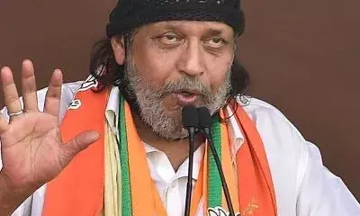 पहली बार पहुंचे बीजेपी प्रदेश मुख्यालय पहुंचे अभिनेता मिथुन दा,  बोले अब पार्टी के निर्देशों पर करूंगा सक्रिय राजनीति