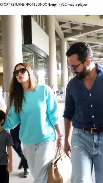 करीना कपूर खान और सैफ अली खान को अपने बच्चों के साथ लंडन से लौटे इंटरनेशनल एयरपोर्ट पर नजर आईं