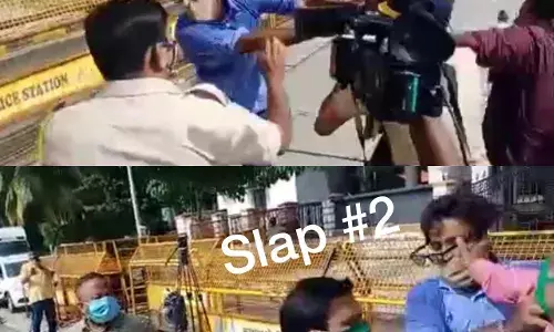 रिपब्लिक भारत के पत्रकार की पत्रकारों ने ही की धुनाई!