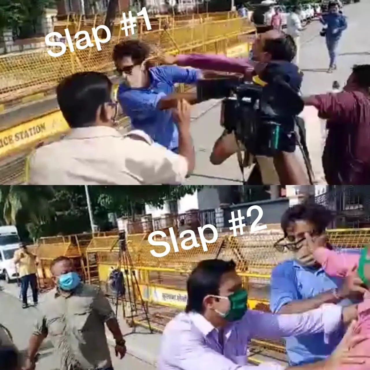रिपब्लिक भारत के पत्रकार की पत्रकारों ने ही की धुनाई!